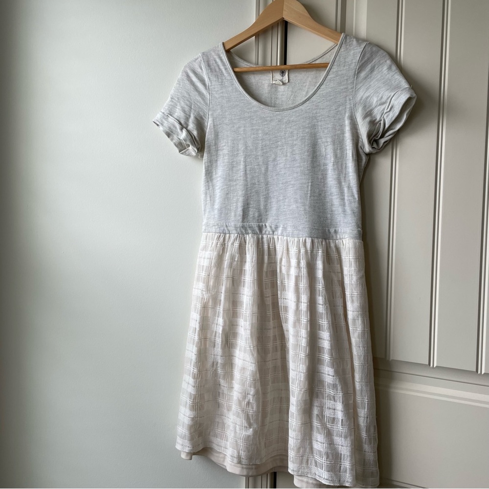 Anthropologie Everleigh Cream Cotton Summer Dress size S